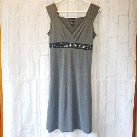 NY COLLECTION A-line Sleeveless Embellished Dress - Picture 1 of 6